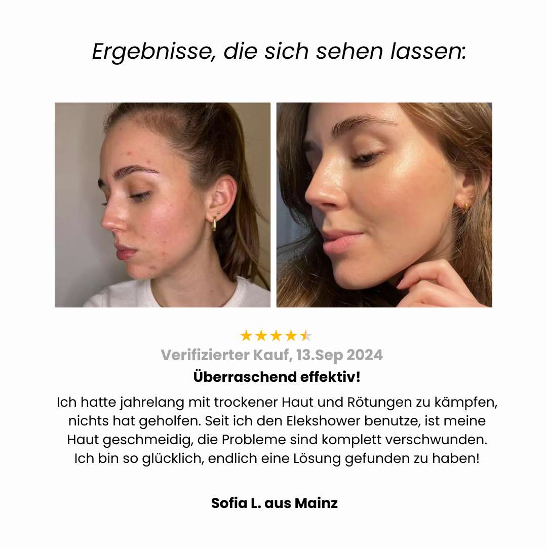 Elekshower Duschkopf mit Vitamin-C & Sedimentfilter